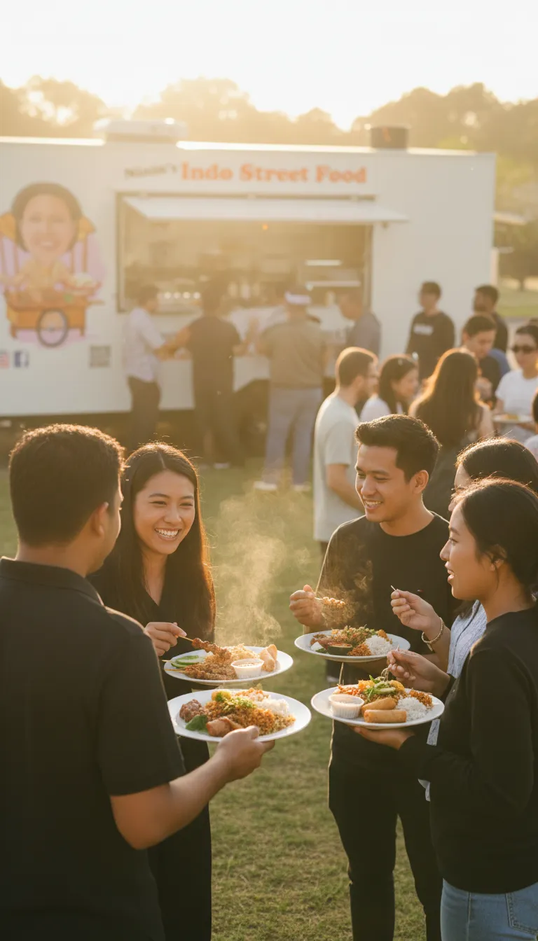 Ninin's trailer at the Vine & Dine community event Adelaide