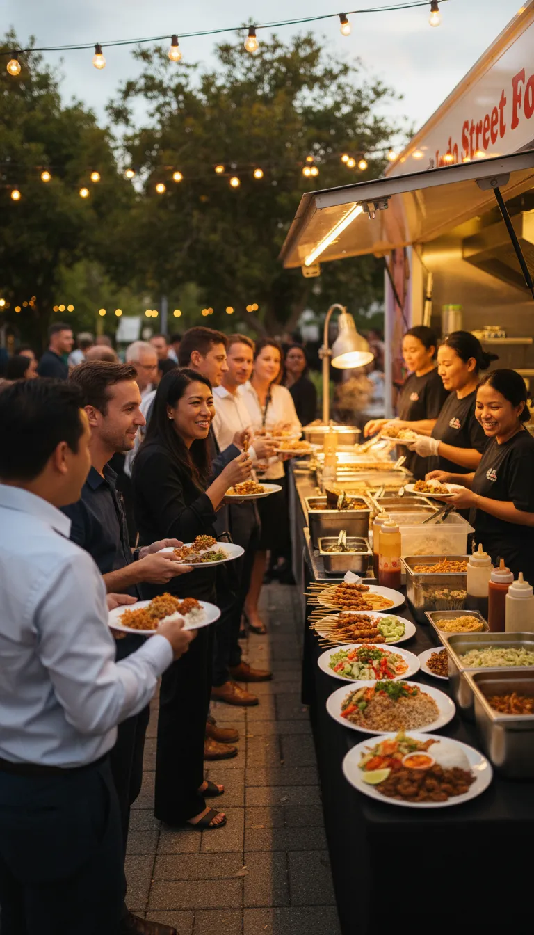 Ninin's buffet line at a club event